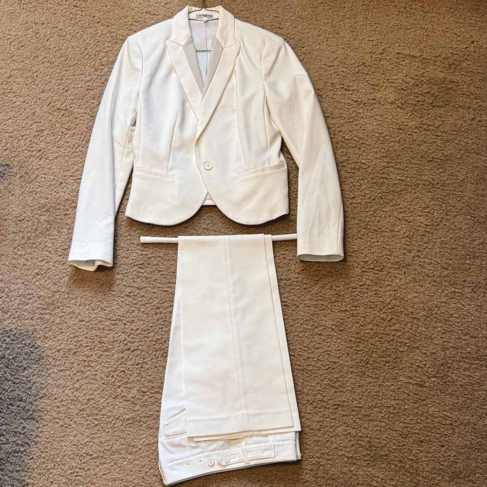 Express Ivory Women's Blazer and Suit Pants